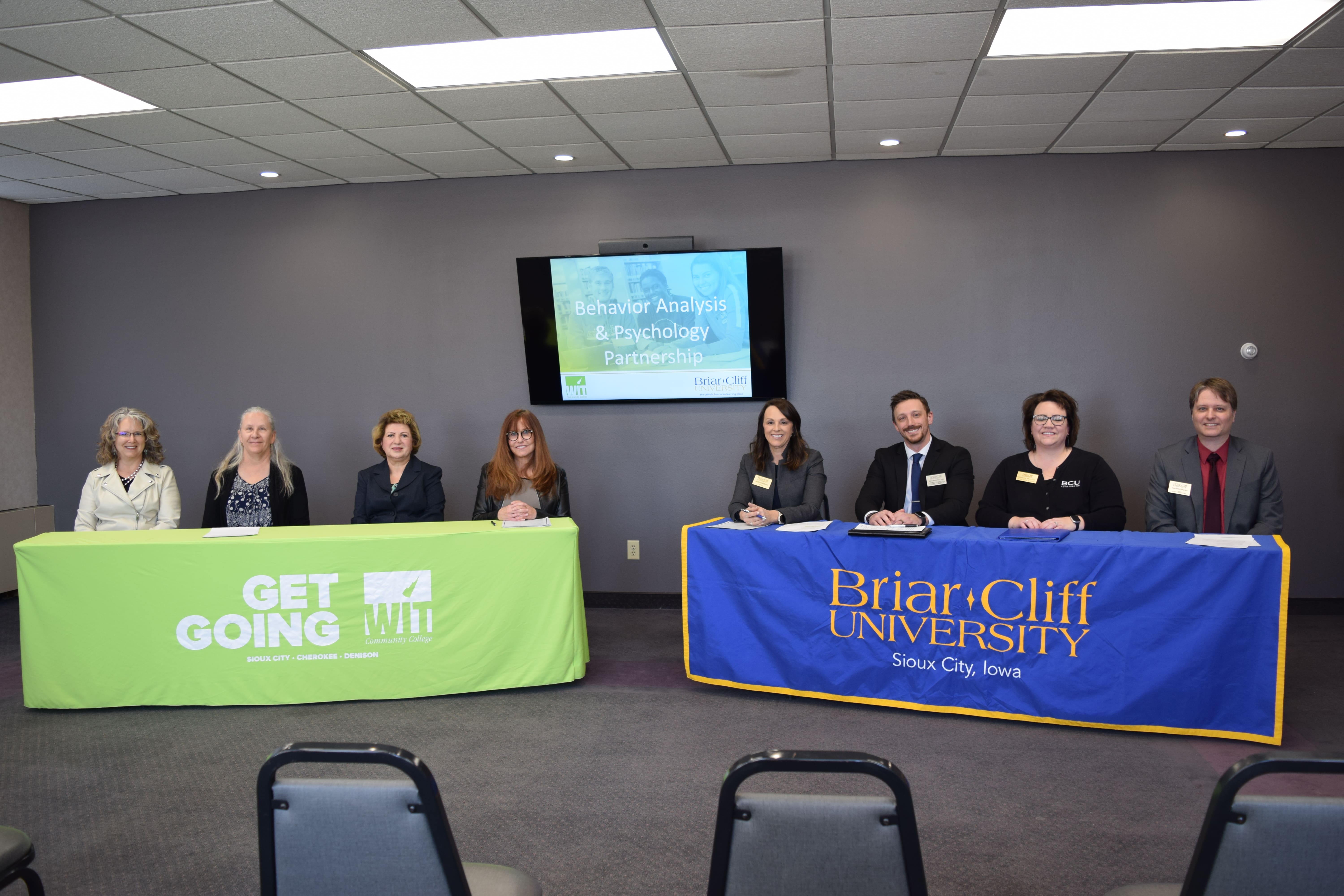 WITCC and BCU representatives signing Articulation Agre